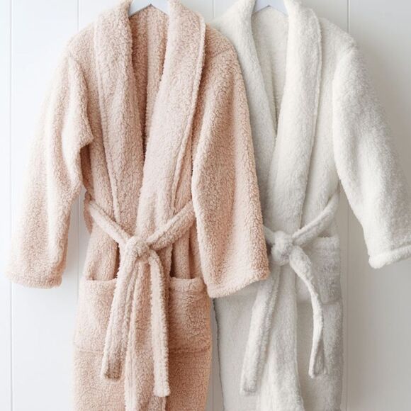 Pottery Barn Robe Teddy Bear White Soft Plush Ultimate Very Oversized Fit SZ SM - Picture 4 of 13